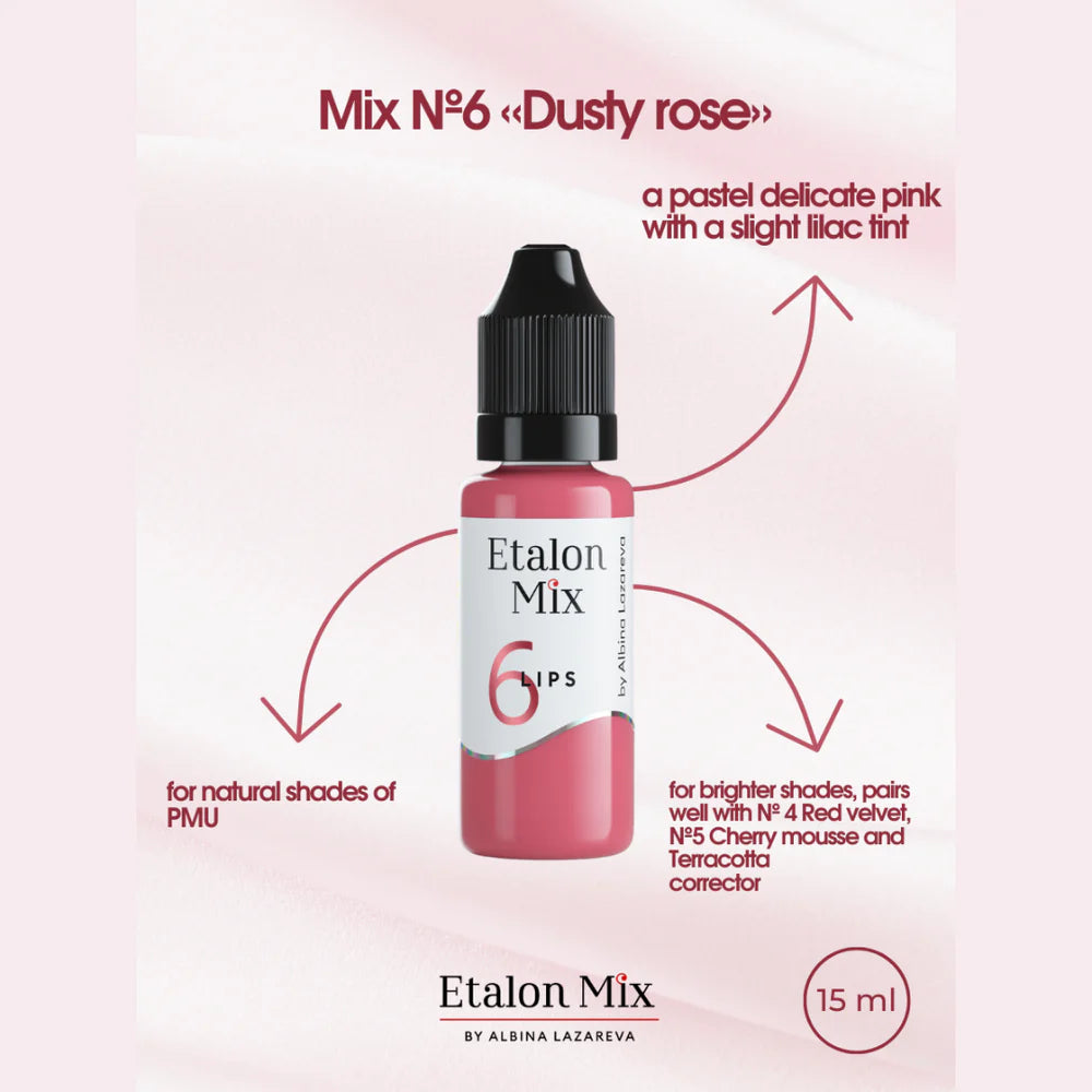 Etalon Mix №6 Dusty Rose Lips Pigment 15ml